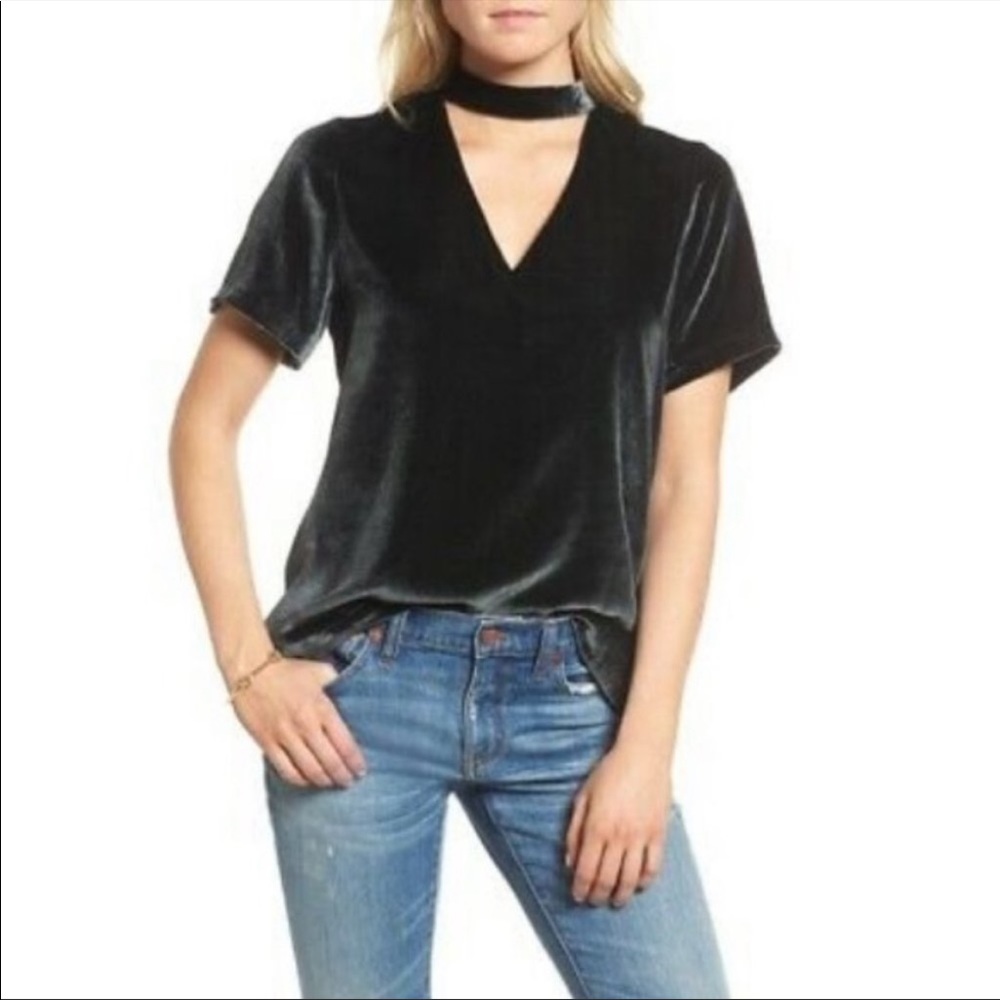 MADEWELL | Velvet Choker Top